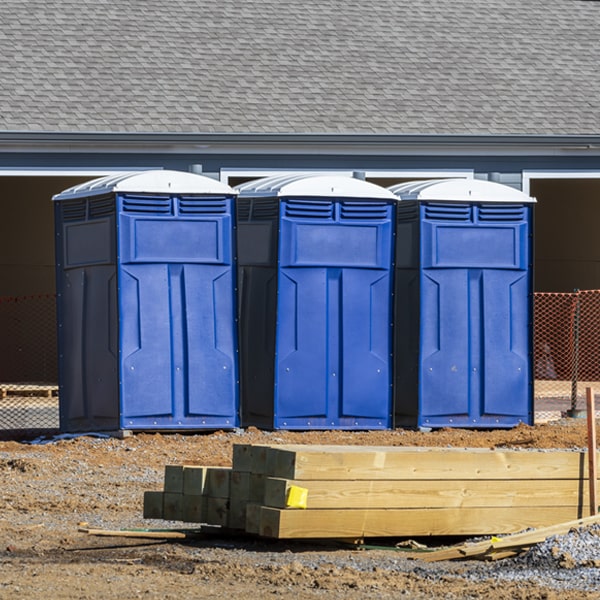 how often are the porta potties cleaned and serviced during a rental period in Charlottesville Indiana